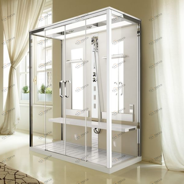 Душевая кабина NEXIS DUAL Novellini NEXIS цвета белое дерево, с высоким душевым поддоном NEX2A179T51KA