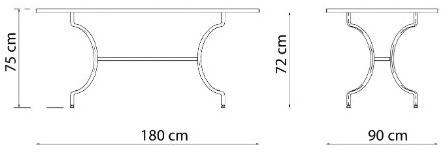 Vermobil Прямоугольный металлический садовый стол Tosca To3180 - Вид №2