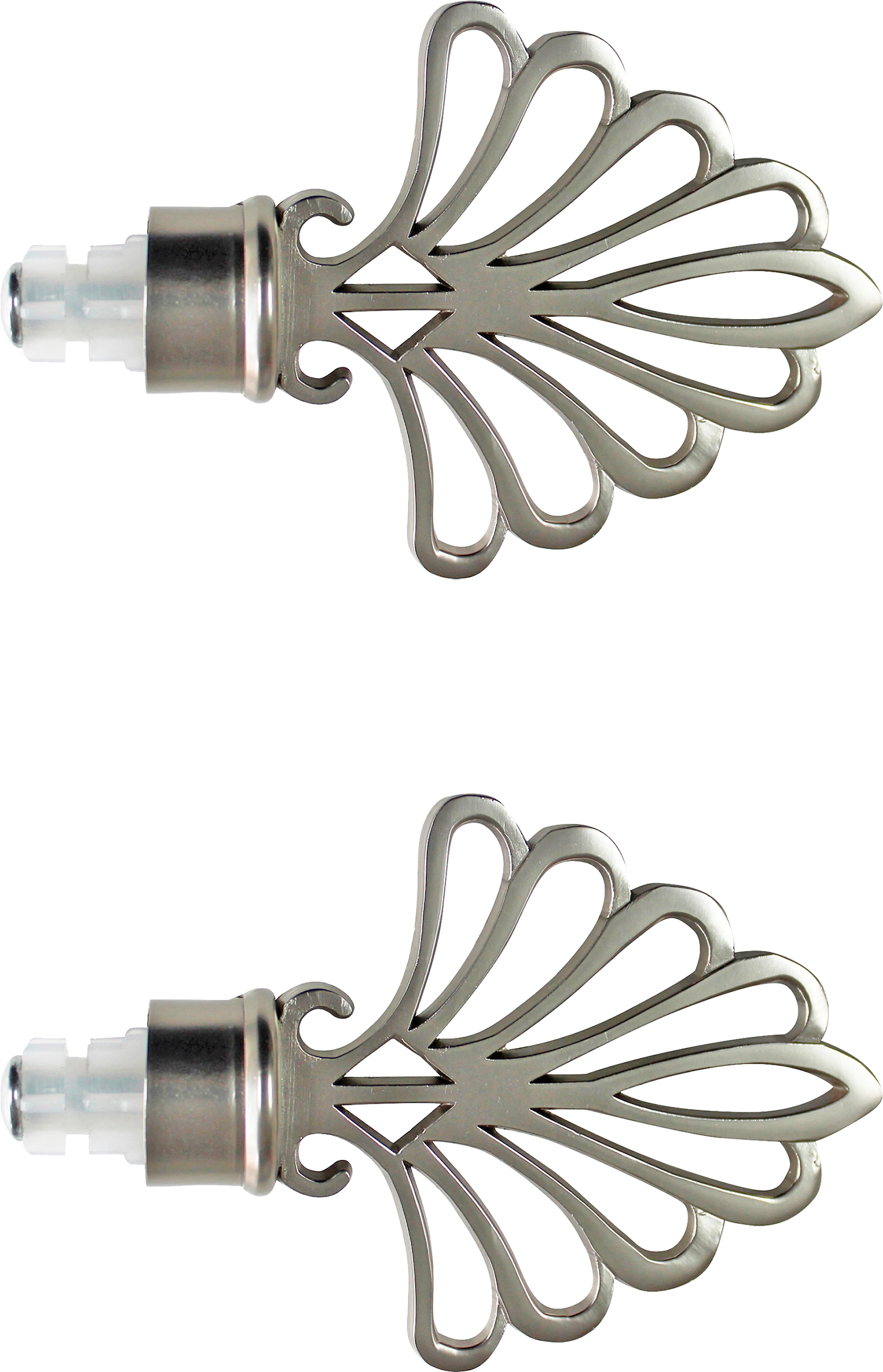 INSPIRE Наконечники «Пальмера» для карнизов, матовый никель, 6 см, 2 шт 82549352 STLM-0029538