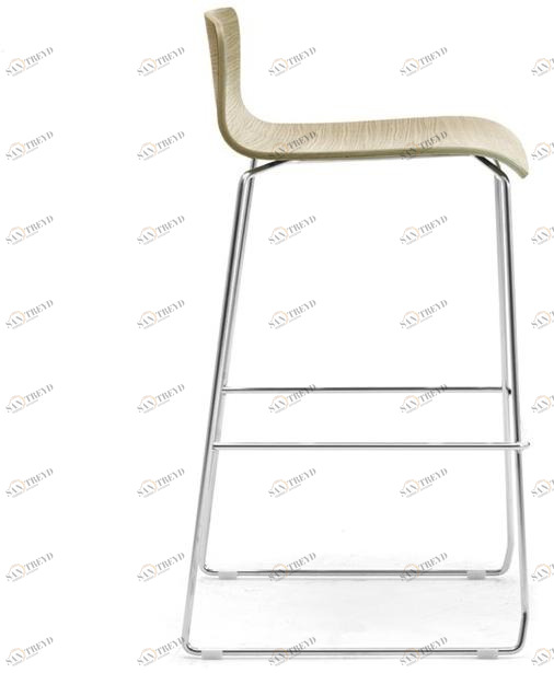 Leyform Высокий табурет из фанерованной древесины и стали для саней Zerosedici 0480le 