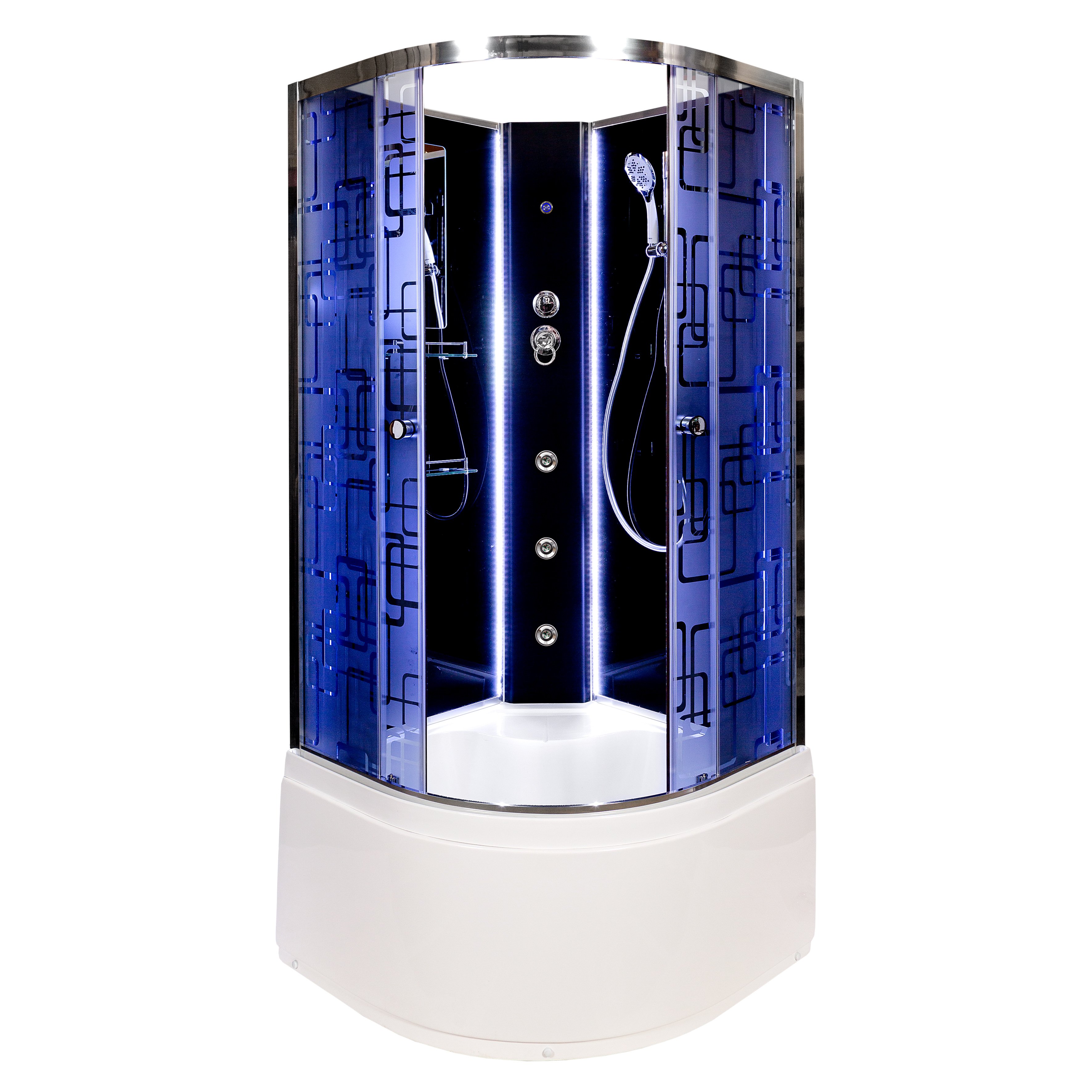 ЕМ1511 R стандартная Душевая кабина DETO Серия EM BМ4590 N LED с гм. BLACK - Вид №14