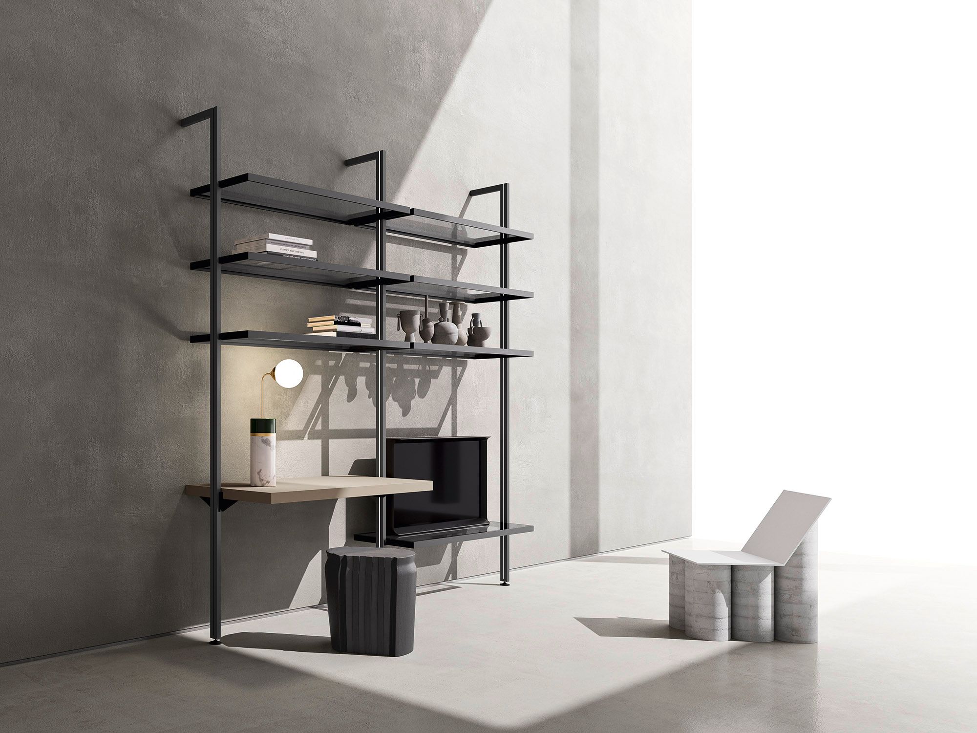 Модульный книжный шкаф с освещением Zalf Windy ARCH-00117284 - Вид №2