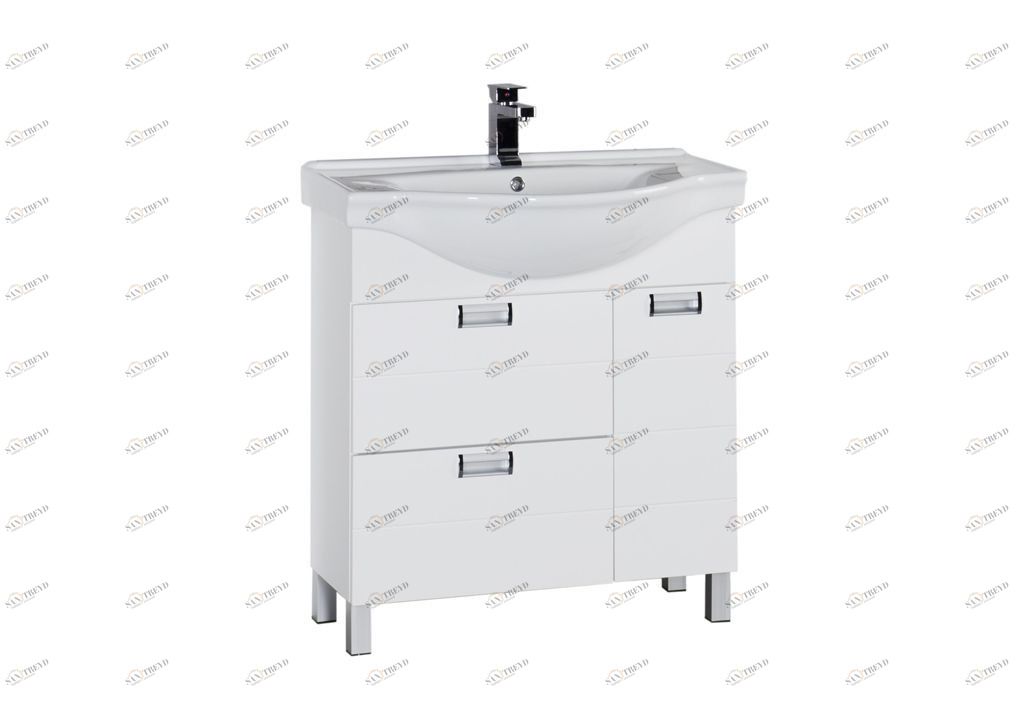 Тумба с раковиной Aquanet Сити 80 белый 0017312800169551