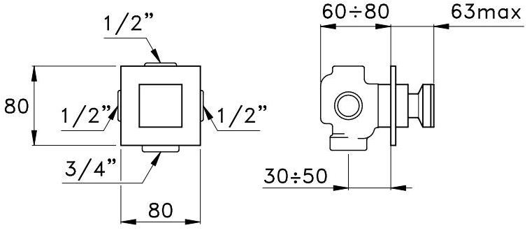 RUBINETTERIE STELLA Переключатель душа для ванны Casanova 0/150a - Вид №1