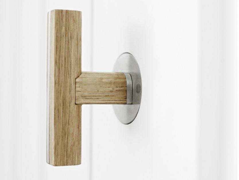 Formani Ручка из нержавеющей стали и дерева на розетке Two Pbt22/50 - Вид №2
