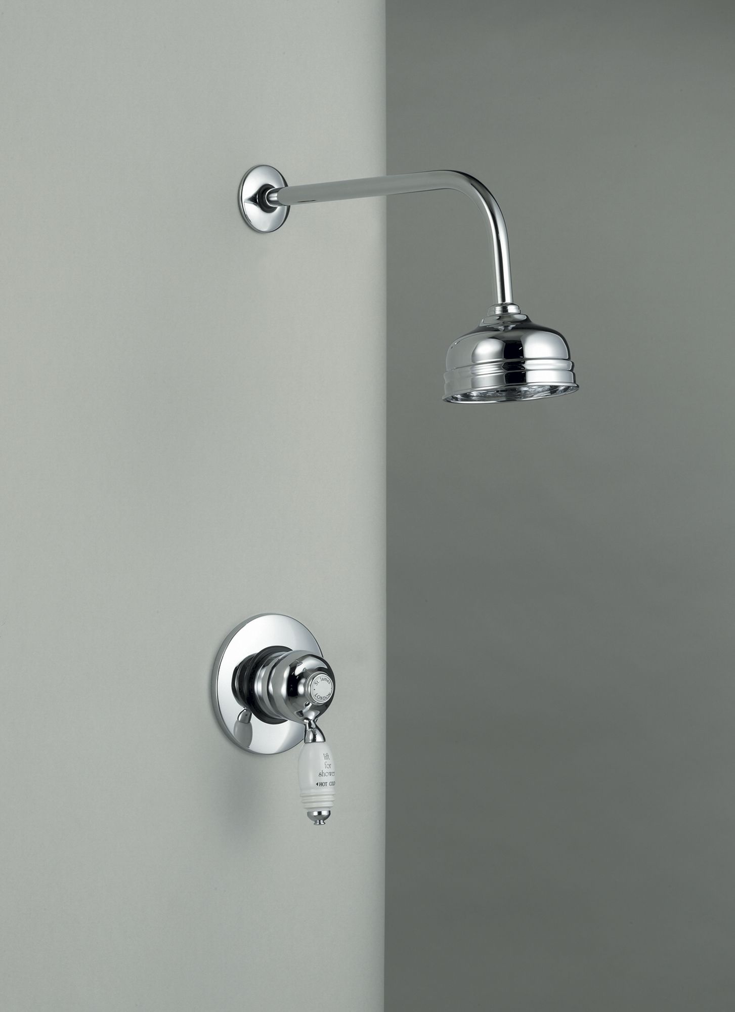 Traditional bathrooms Смеситель для душа с фарфоровой ручкой ASCOT Tbmskit1.exp.nk  - Вид №4