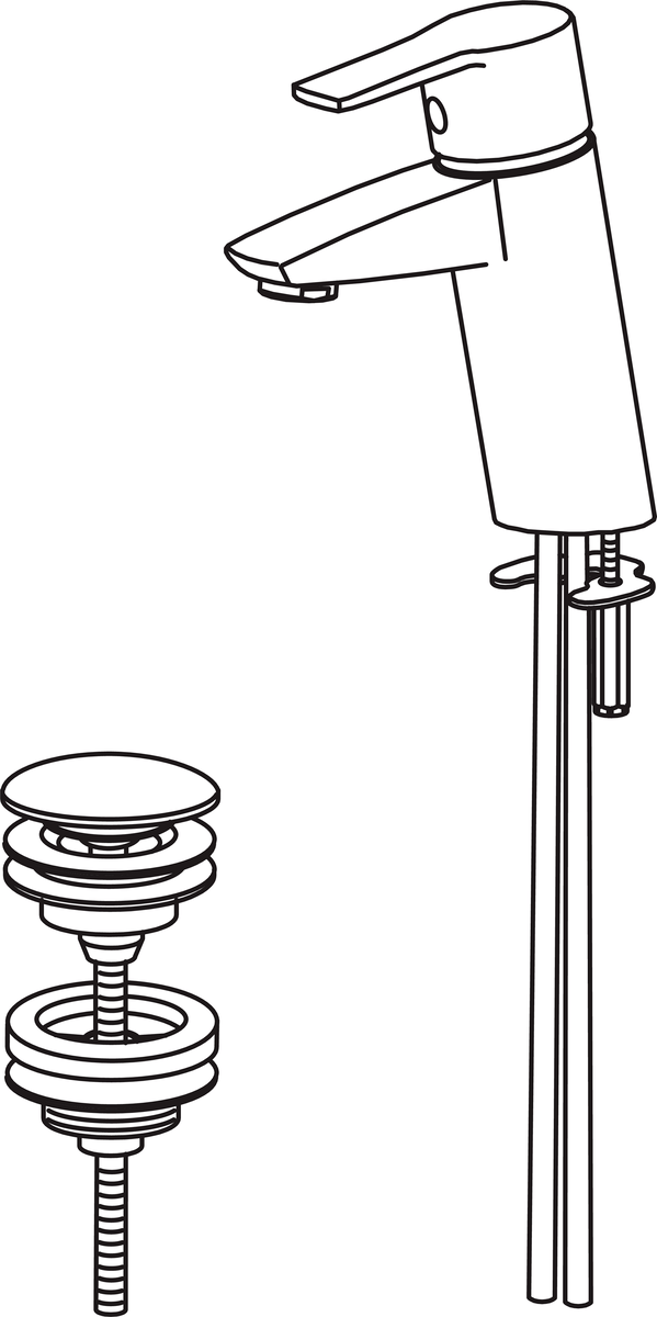Oras 2804 Смеситель для умывальника 2804 Cubista Хром  - Вид №2