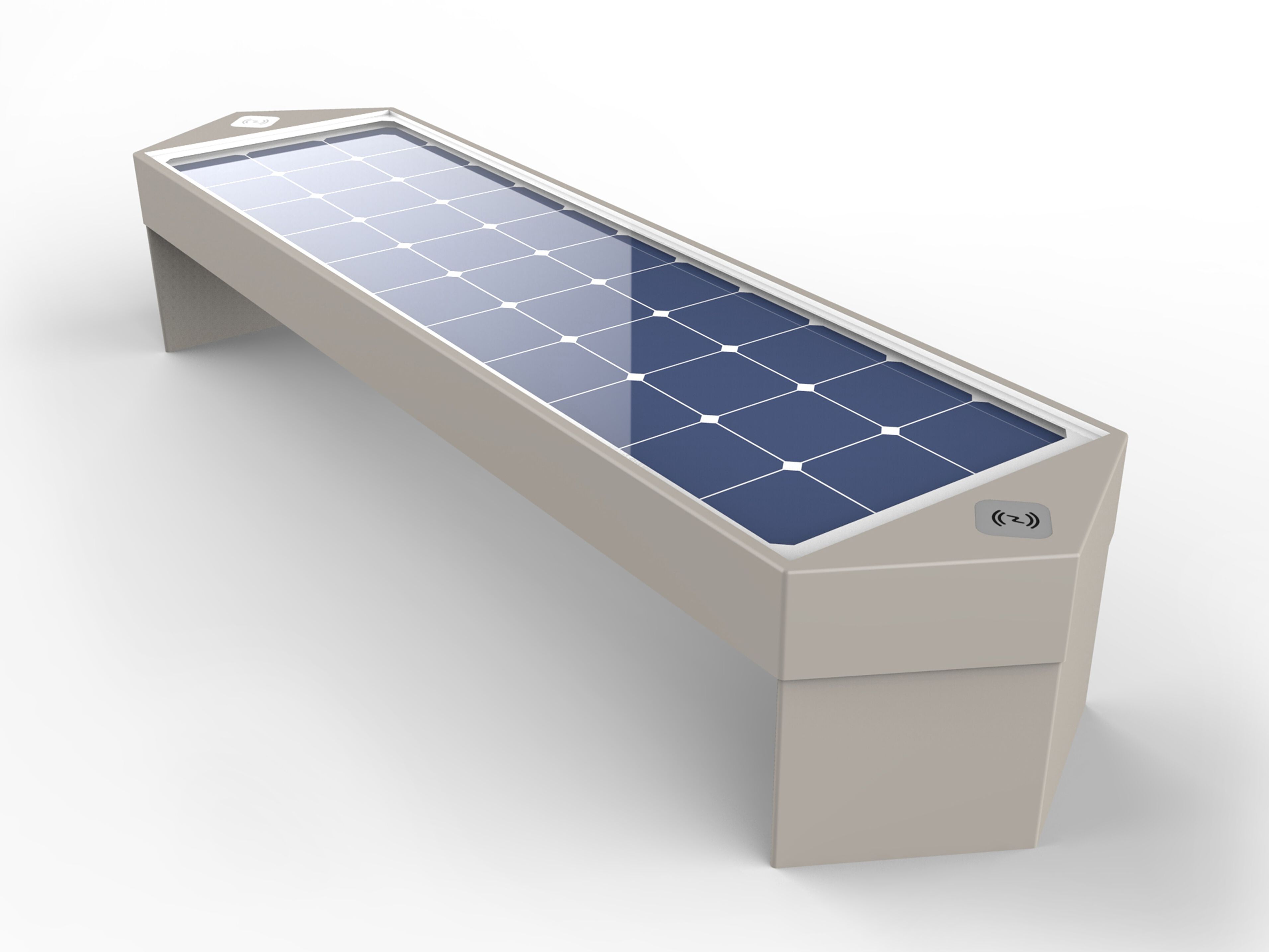 Стальная скамья с USB-разъемом без спинки CITYSì LUX ARCH-00048028