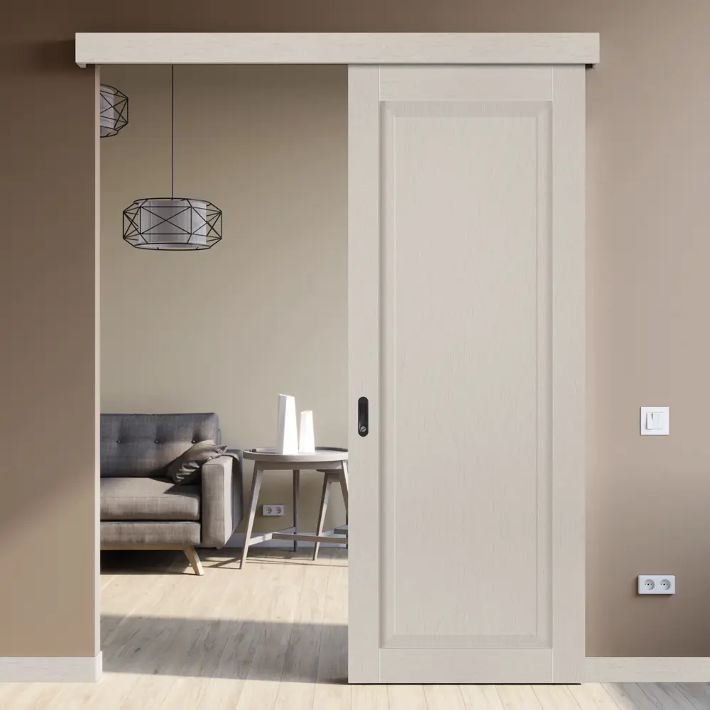 Комплект двери Пьемонт глухая 60x200 см HardFlex цвет платина светлая без доборов МАРИО РИОЛИ STLM-2183948 - Вид №3