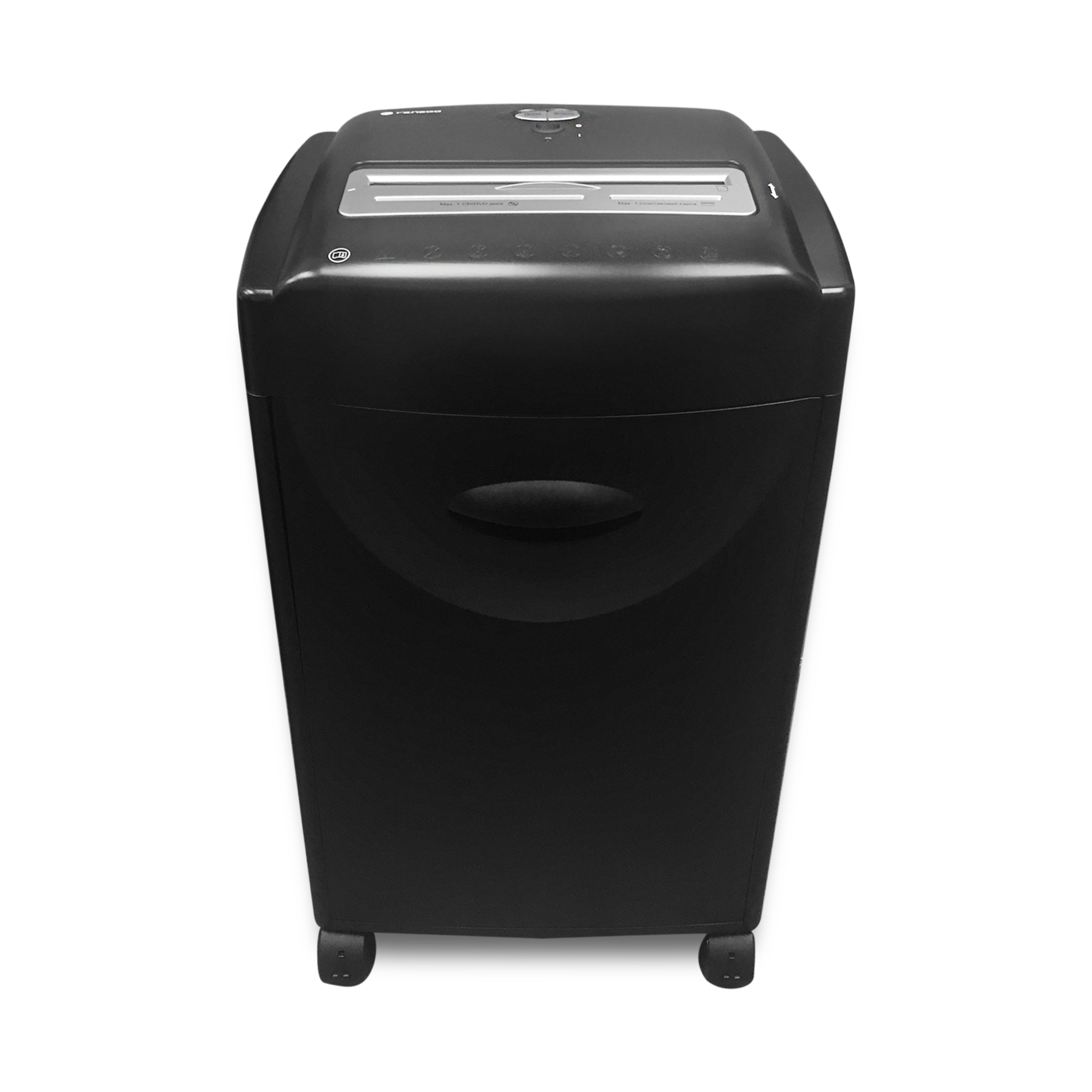 УМ42-4 Уничтожитель документов , din p-4 (4 ур-нь секр.), фрагмент 3,9х30мм, 18-21 лист (70г/м2), cd/пл.карты/скрепки/скобы, 42 литра Гелеос Santreyd 