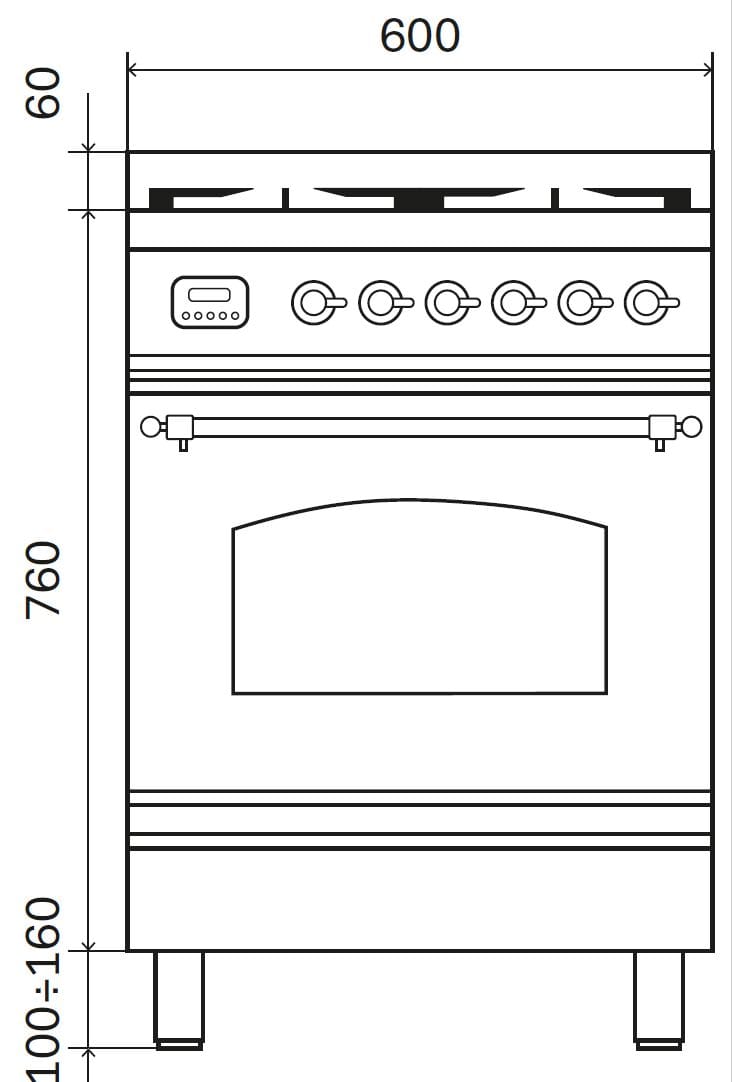 Отдельно стоящая кухня из нержавеющей стали Ilve Nostalgie ARCH-00093171 - Вид №2