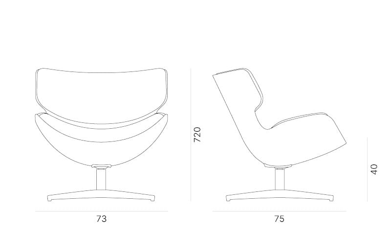 Спицевое вращающееся кресло Quadrifoglio Group Design Living ARCH-00098792 - Вид №13