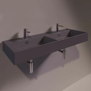 AG121DANTRACITEMATT Подвесная раковина настенная прямоугольная Simas Agile черная