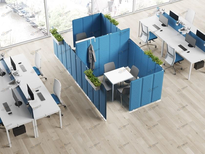 Steelbox by Metalway Звукопоглощающая перегородка для офиса из trevira® cs Zen sun-id-1453682