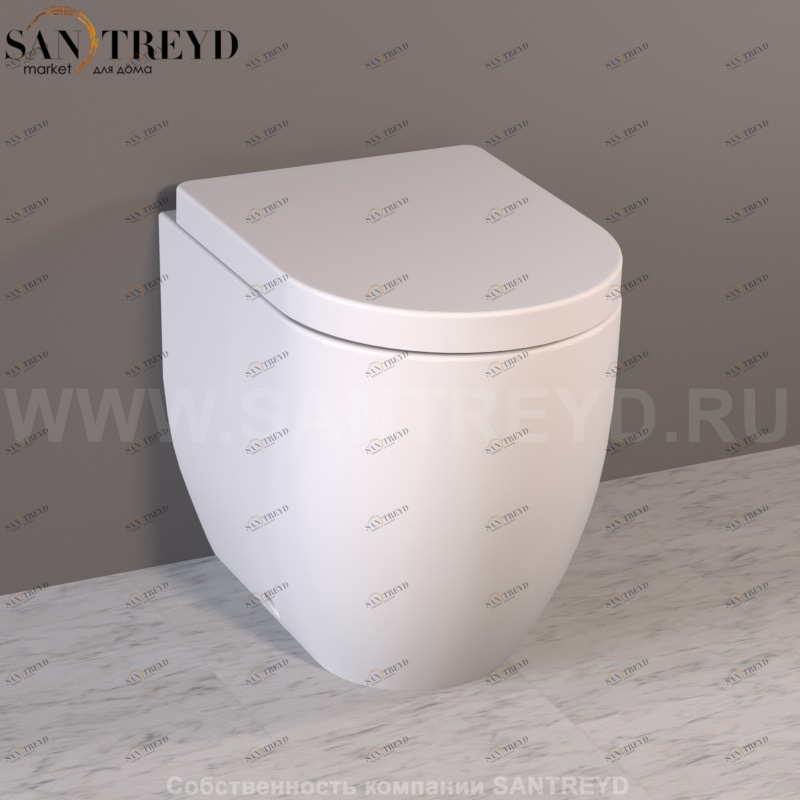 311830 Приставной унитаз напольный Белый Kerasan Flo Италия