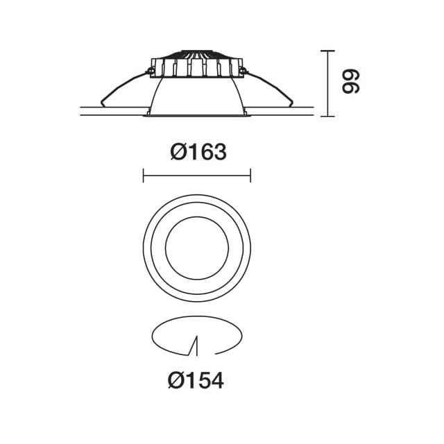 Литой алюминиевый круглый утопленный прожектор iGuzzini ARCH-00128375 - Вид №2