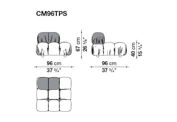 Модульный кожаный диван capitonné B&B Italia Хамелеонда ARCH-00127086 - Вид №22
