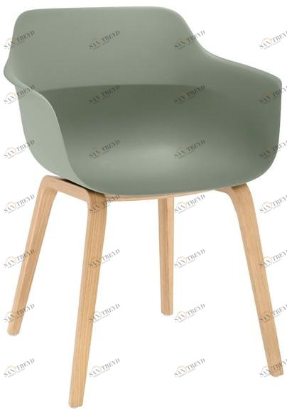 Brunner Экологический пластиковый стул с подлокотниками на 4 ножках Crona 6323/a