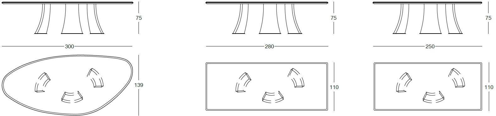 Longhi Обеденный стол Loveluxe 2018 – illusion collection T 180 - Вид №4