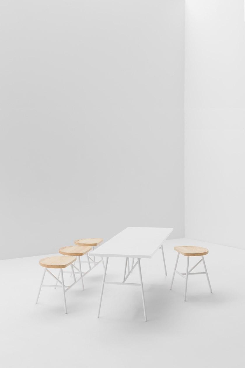 Billiani Скамейка из ясеня и металла Puccio 716 - Вид №3