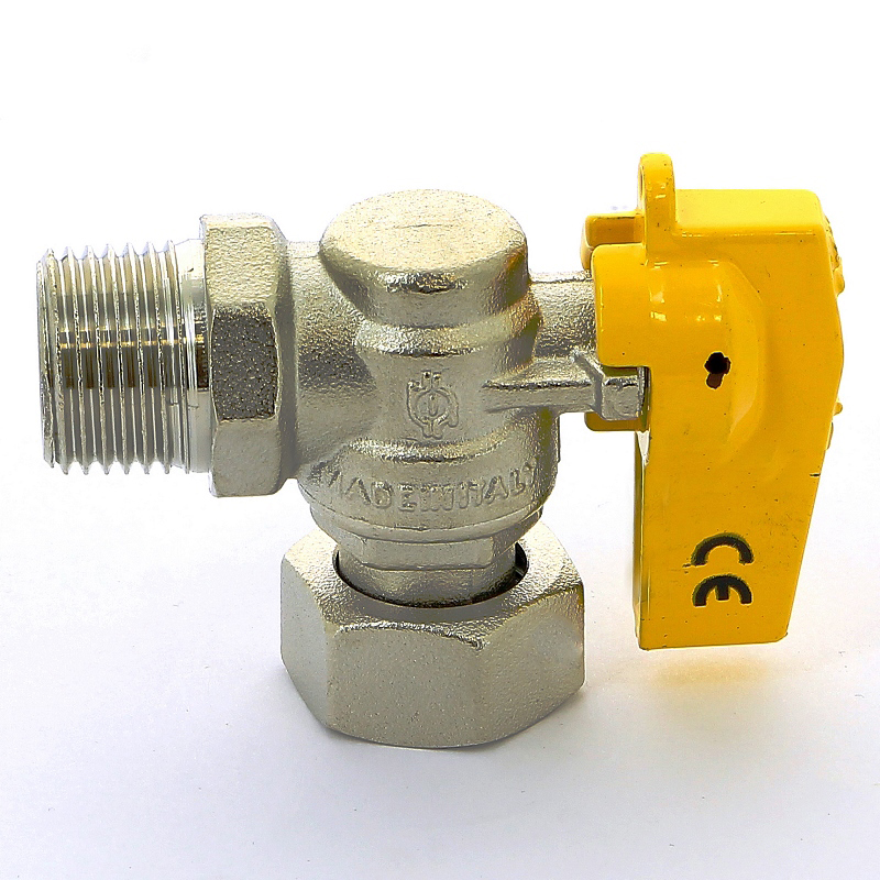 Кран шаровой для газа угловой флажок F.I.V. НН 1/2" FIV 8119R076