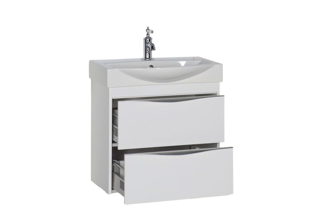 Тумба с раковиной Aquanet Франка 65 белый 0018305100182328 - Вид №2