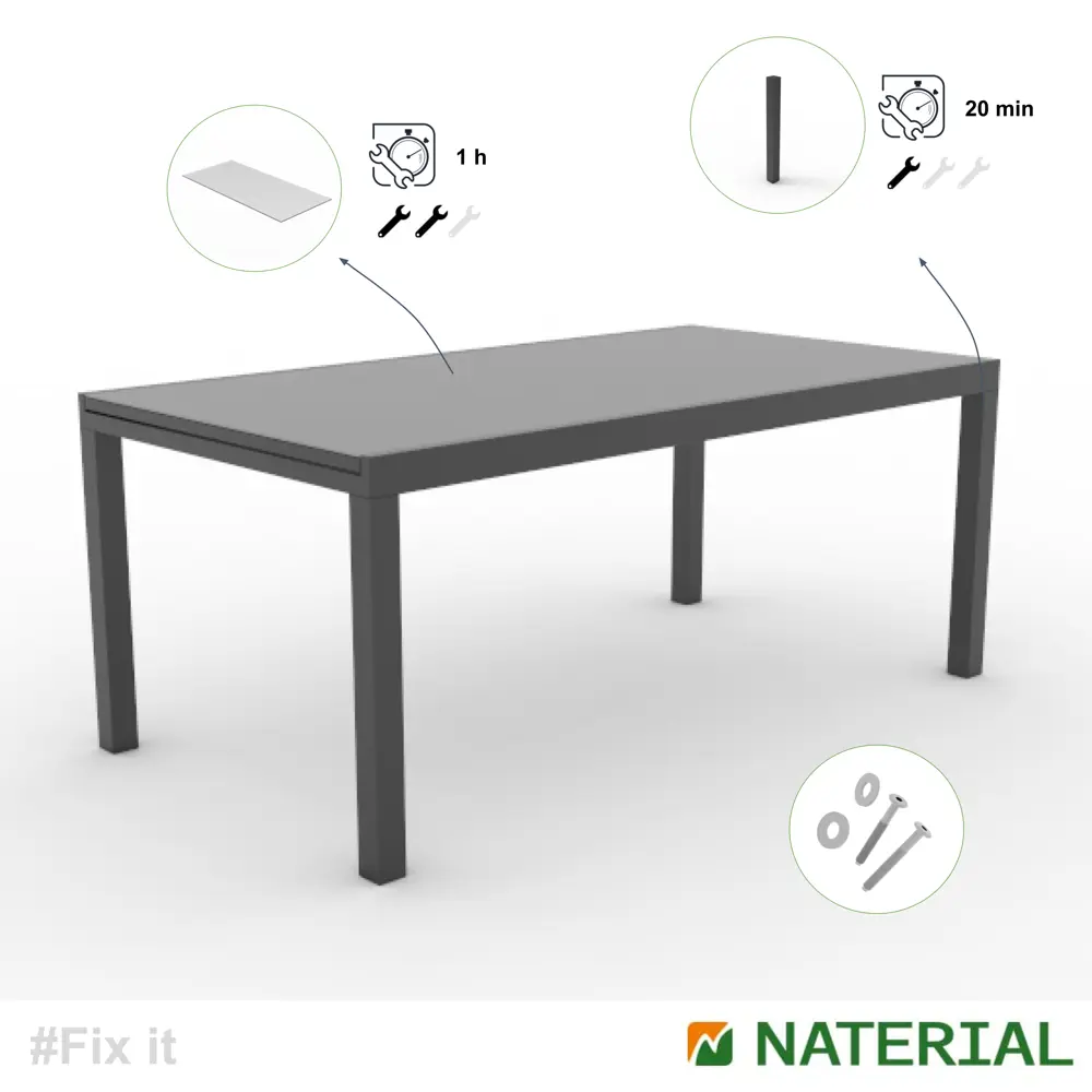 Садовая мебель NATERIAL Lyra II - раздвижной стол для семейных обедов 84494119 STLM-0953276 - Вид №35