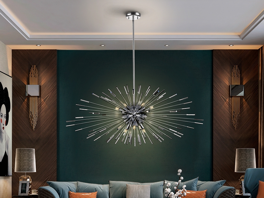 084424 Подвесной светильник 9L хром Schuller Evasion - Вид №1