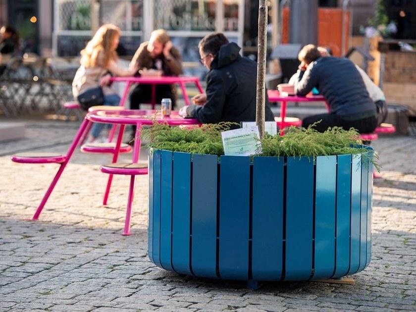 VESTRE Круглые стальные кашпо для общественных мест Stripes sun-id-1464310 - Вид №2