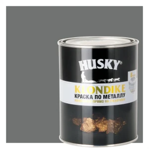 Краска по металлу Husky Klondike глянцевая цвет серый 0.9 л RAL 7005 84391767 STLM-2198528