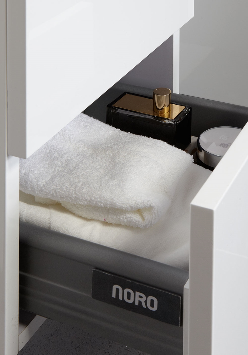 1366 High Cabinet Relounge White High Gloss Noro  Белый  - Вид №3