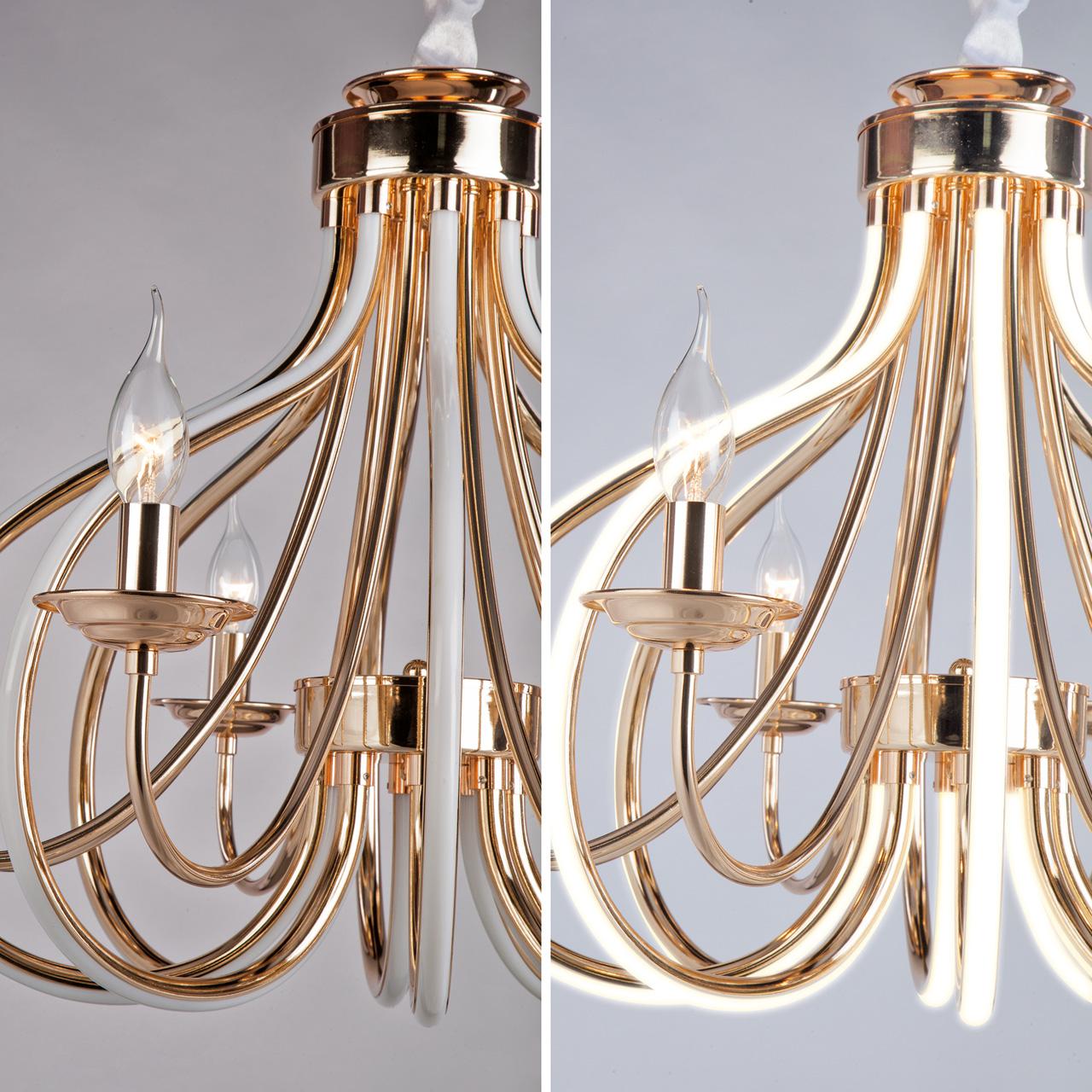 Подвесная люстра Bogates Ariel 420/8 BOGATES ДИЗАЙНЕРСКИЕ, ARIEL 186890 Золотой  - Вид №3