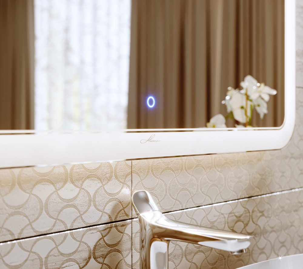 Зеркало в ванную с подсветкой белое 60х80 см Vanda Lux ALAVANN VANDA LUX 303905 Белый  - Вид №3
