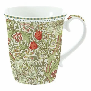 Кружка фарфоровая 0,275 л зеленая "Уильям Моррис" EASY LIFE УИЛЬЯМ МОРРИС 00-3946496 Зеленый