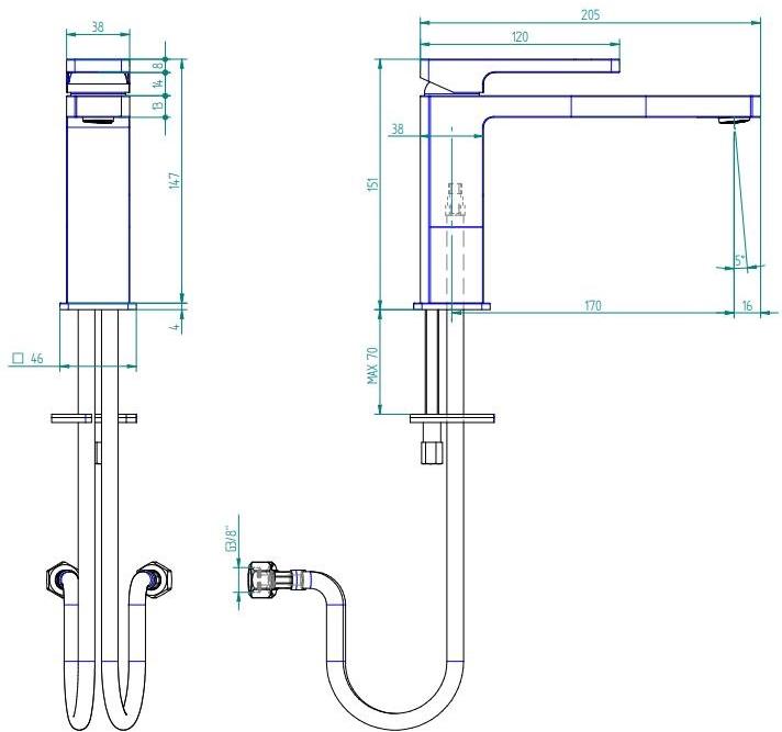 ZAZZERI Смеситель для умывальника Qquadro sun-id-1456089 - Вид №5