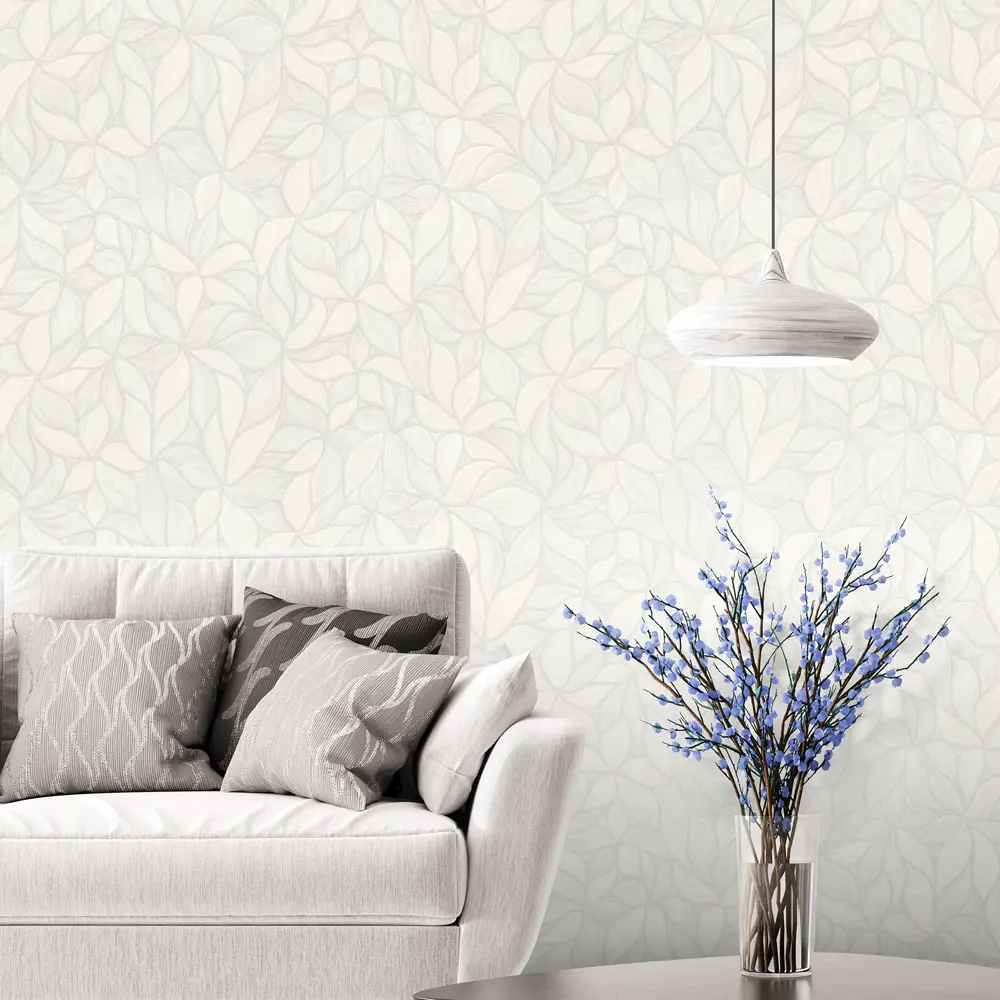 Обои флизелиновые Euro Decor Fractal бело-серые 1.06 м 7144-00 83558494 STLM-2039062 - Вид №2