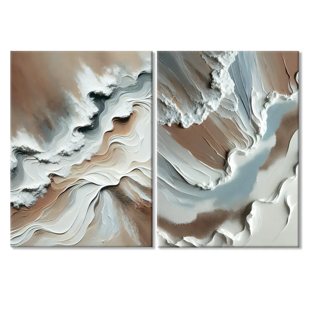 Модульная картина Santreyd «Прибой» — морская гармония в интерьере 89395172 STLM-1532683