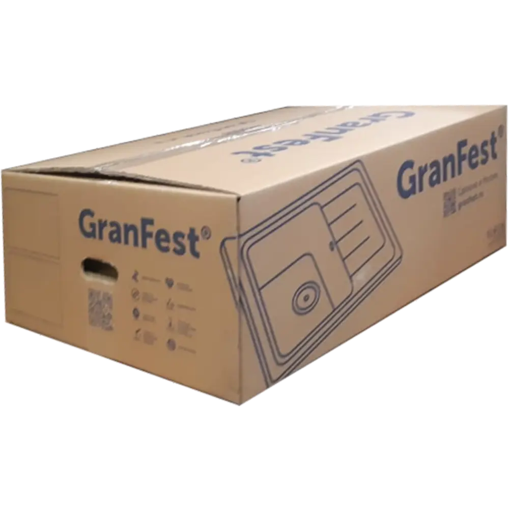 Мойка для кухни врезная Granfest Level 50x66 см глубина чаши 20 см мраморная крошка цвет иней 89444686 STLM-2140823 Без серии - Вид №5