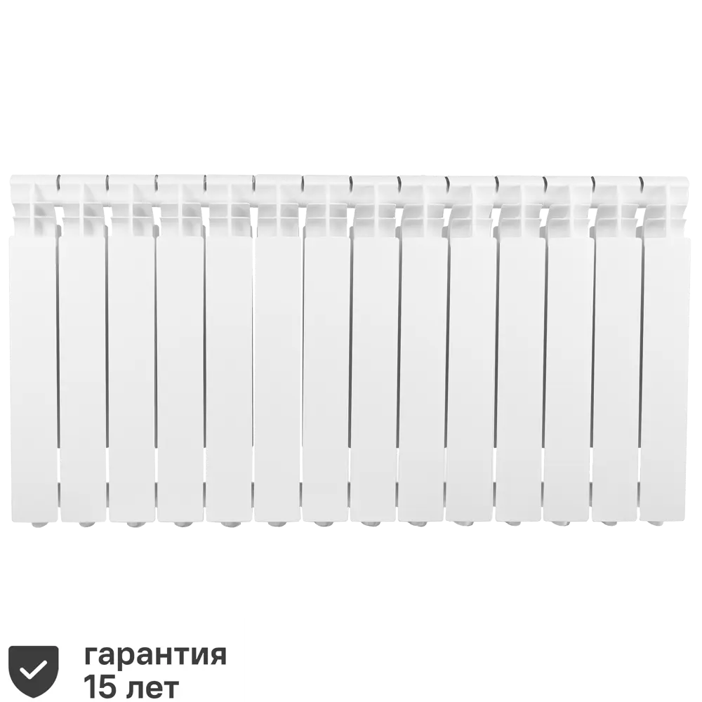 Радиатор секционный Equation Aluminium 500/96 14 секций боковое подключение алюминий белый STLM-2085904