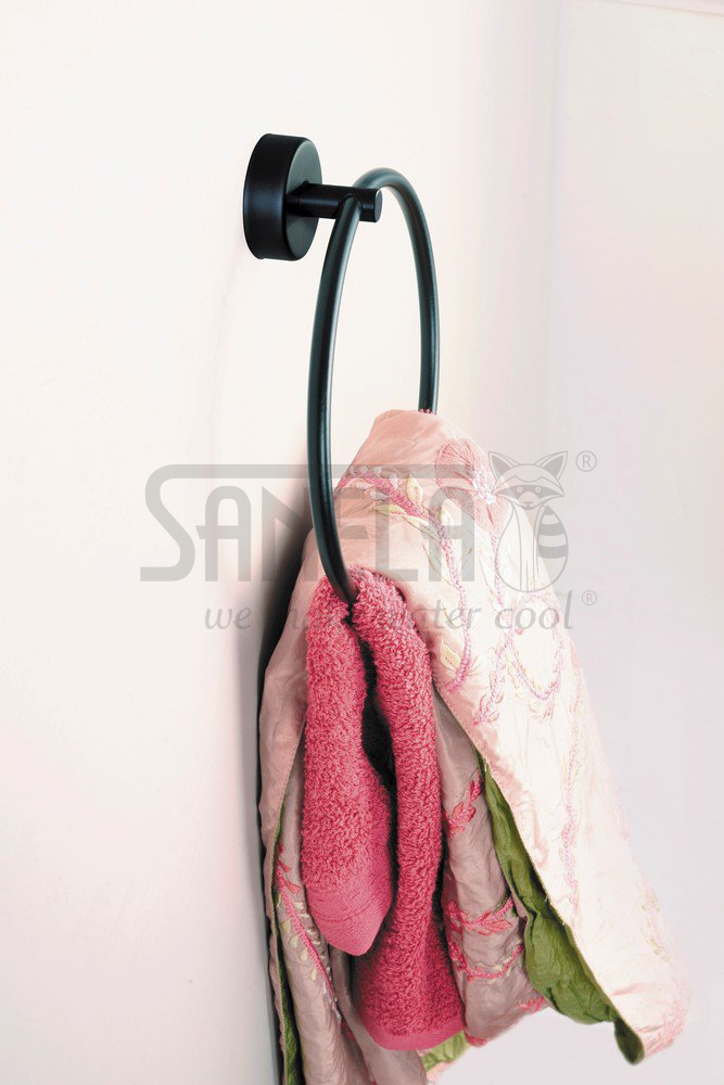 62051 Нержавеющий полотенцедержатель, черная матовая поверхность SANELA  - Вид №3