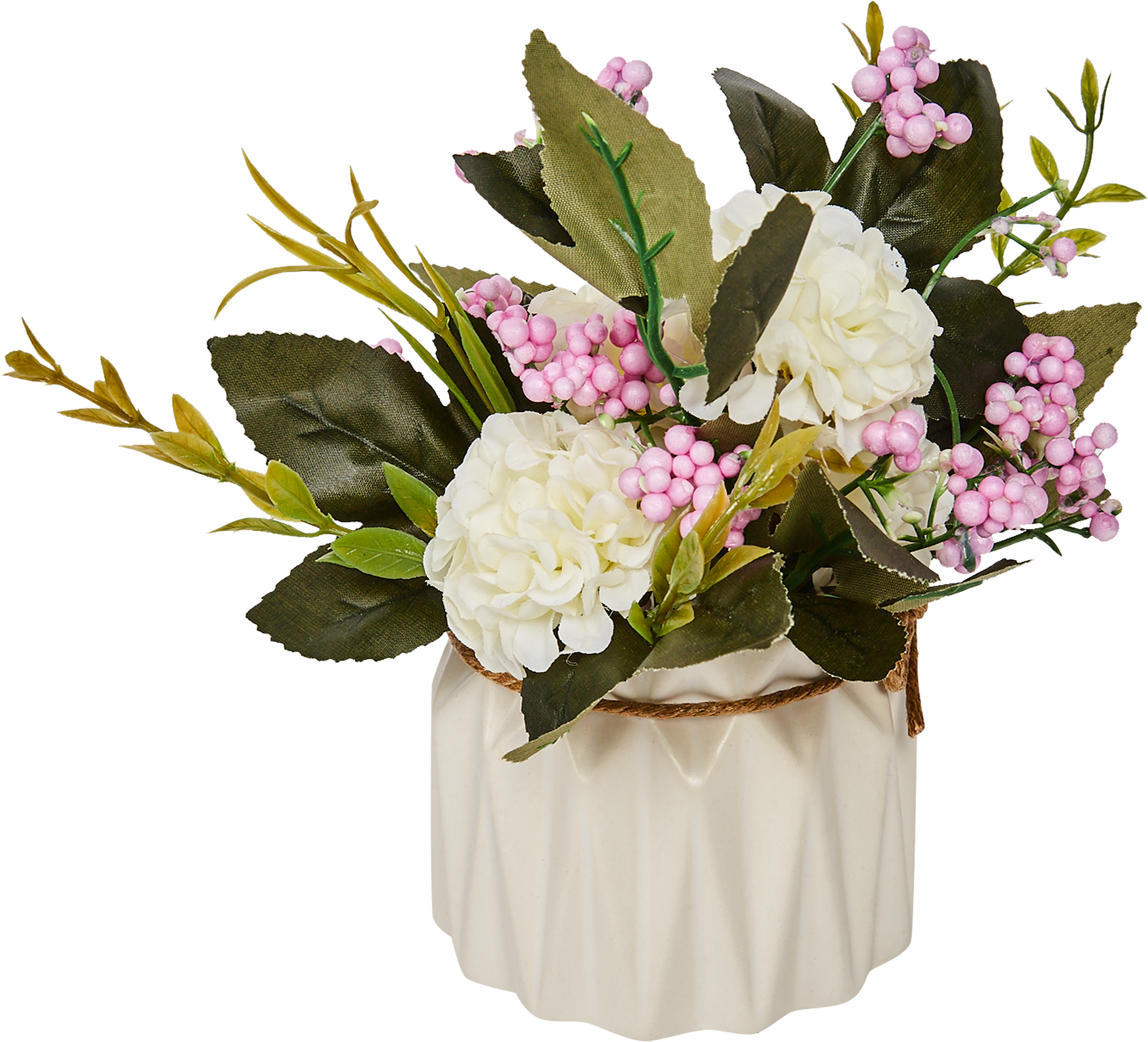 88249645 Искусственное растение в горшке нежность белый STLM-0077029 Santreyd 