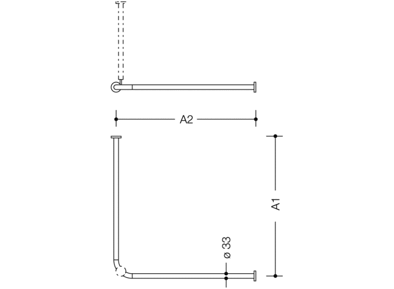 801.34.1S Карниз для штор, специальные длины HEWI Serie 477/801  - Вид №5
