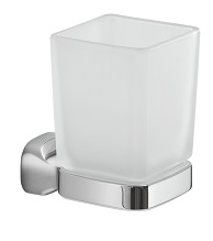 ST10(13) Gedy G-Stelvio, настенный стеклянный стакан, цвет хром 