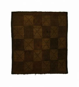 AFOLKI Прямоугольный коврик из дерева и кожи Tuareg St050tu