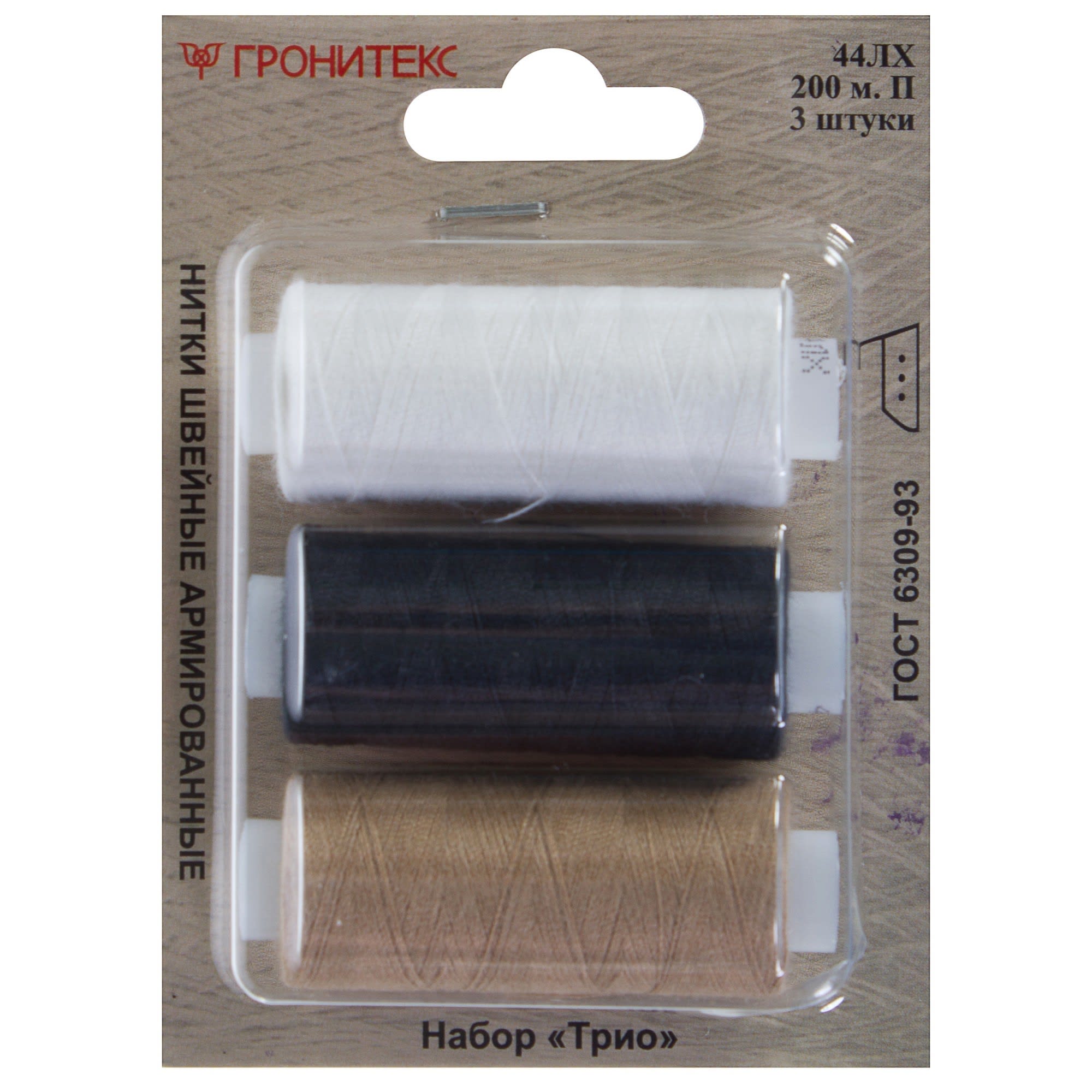 18876588 Набор армированных швейных ниток "Трио" 200 мм Santreyd STLM-0013343 - Вид №1