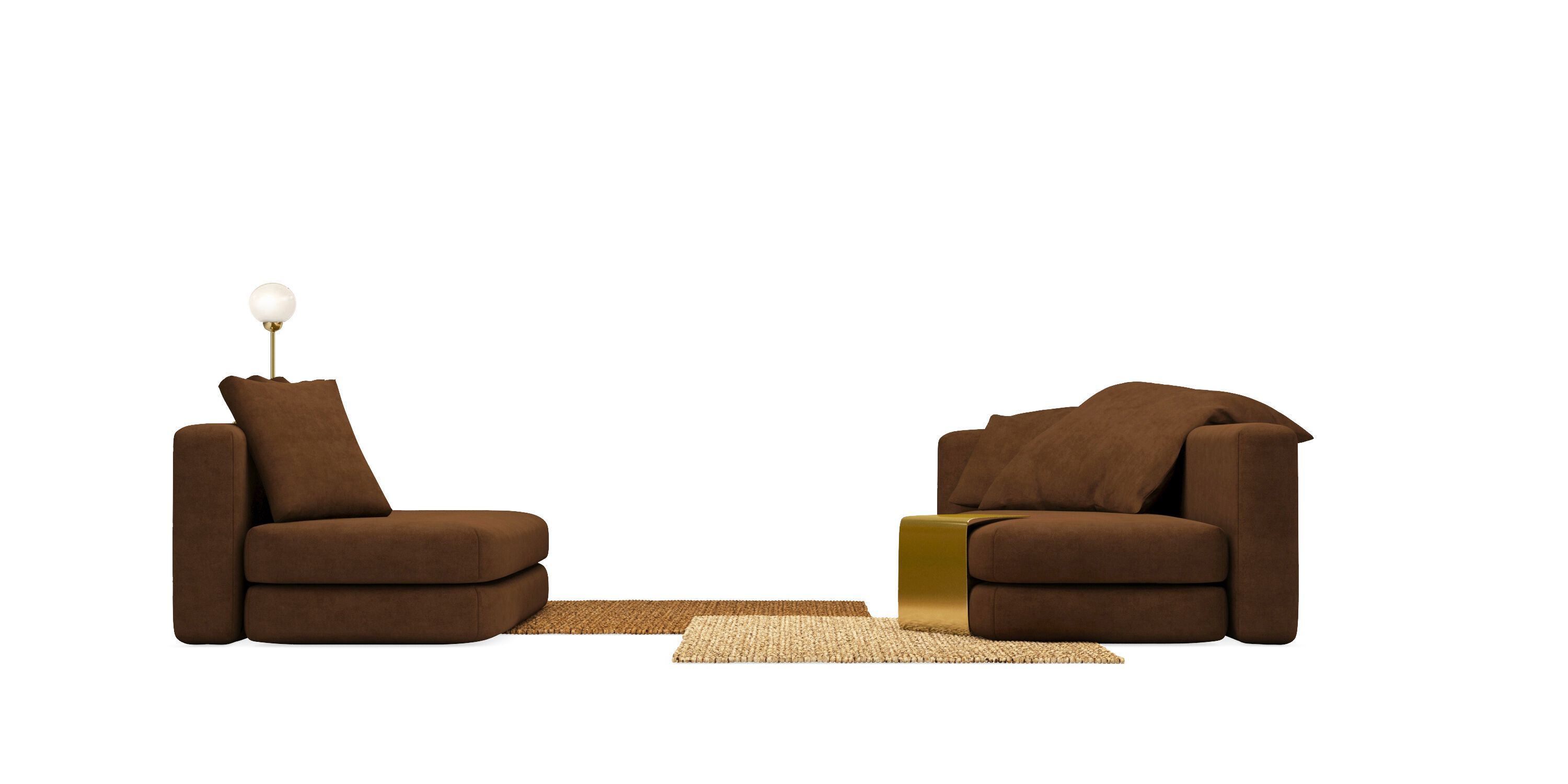 Ткань диван HANNABI MODEL NO.28 LONG ARCH-00126294 - Вид №11