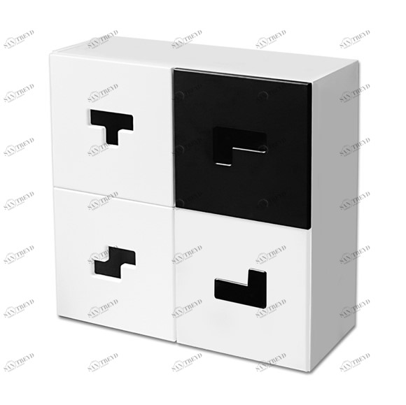 Полка детская навесная квадратная "Продленка" МАНДАРИН ПРОДЛЕНКА 178758 Белый;черный Santreyd 