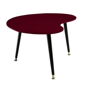 Журнальный столик с деревянными ножками бордовый "Почка" WOODI  00-3966471 Красный