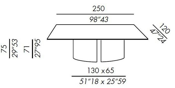 Meridiani Прямоугольный обеденный стол из латуни Gong sun-id-1432432 - Вид №3