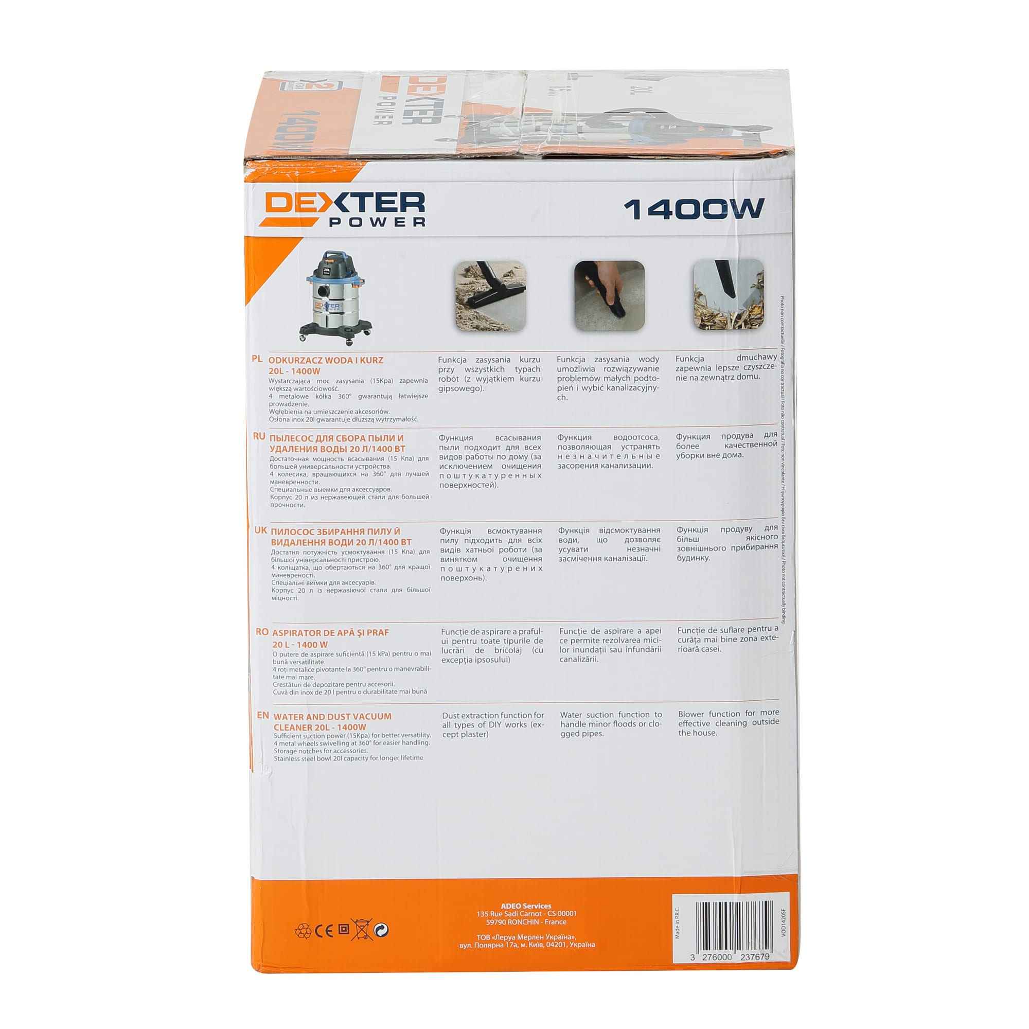 Промышленный пылесос Dexter Power для влажной и сухой уборки 18057161 STLM-0009341 - Вид №9